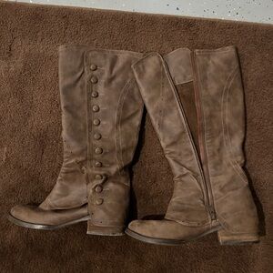 Buckle Brown Over the Knee Boots